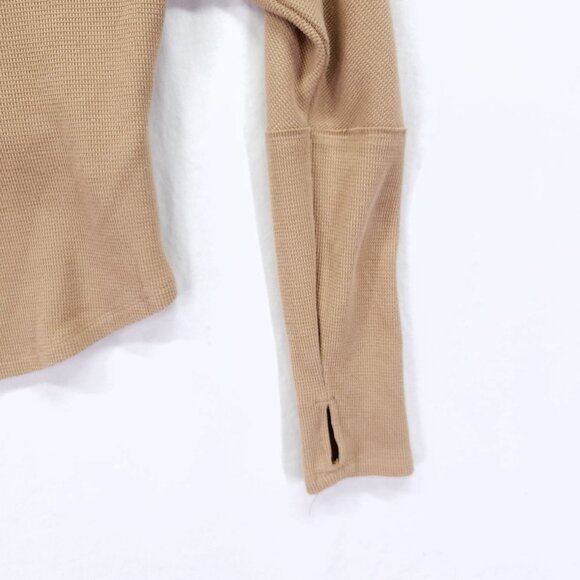 Free People Fuji Thermal Top Size XS Off Shoulder Dolman Long Sleeve Waffle Knit - Picture 8 of 12